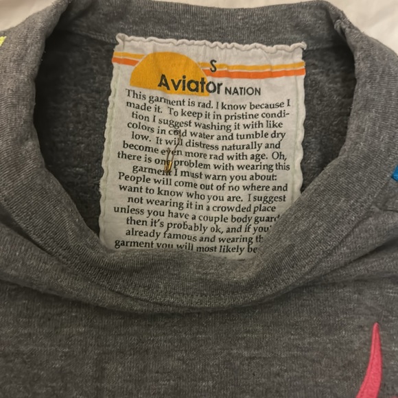 aviator nation cropped lightning bolt hoodie - Picture 2 of 3